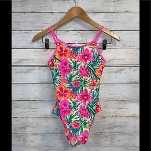 Bright Floral One-piece Bathing Suit